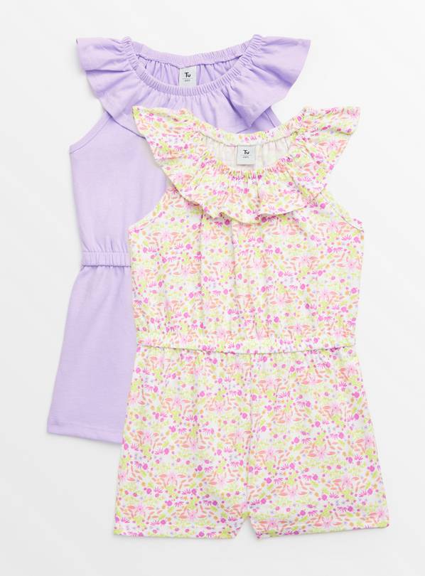 Floral Playsuits 2 Pack 1-2 years